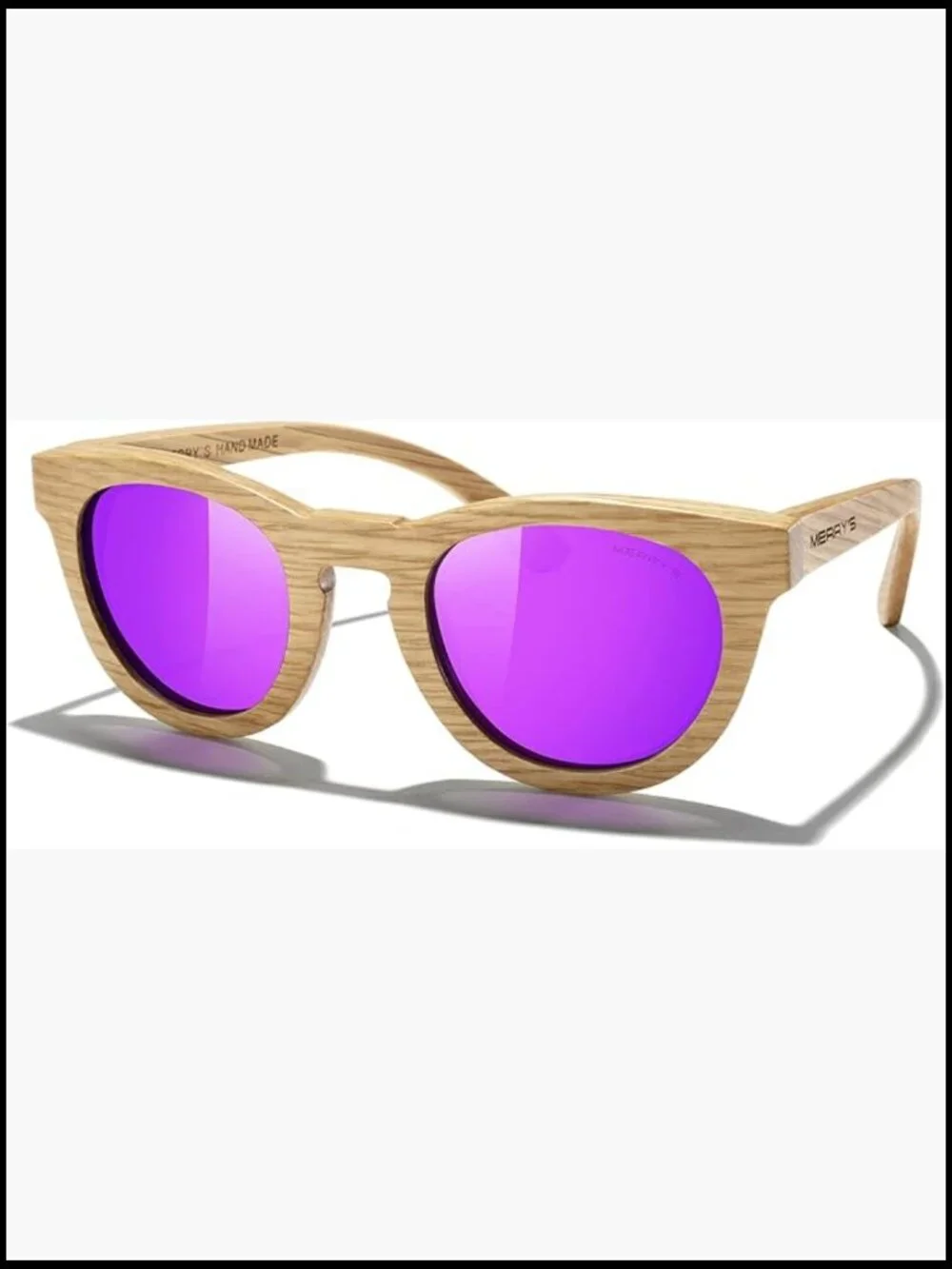 Polarized Wooden Coated Floating Sunglasses Wayfarer Retro